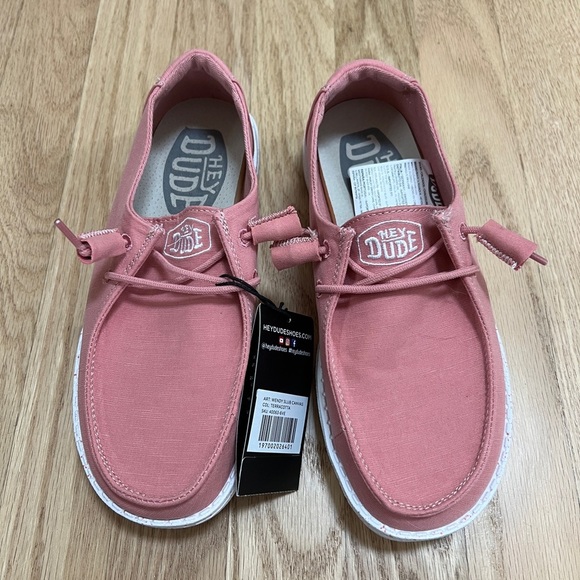 Hey Dude Wendy Slub Canvas Terracotta Womens 5 NWT - Picture 2 of 9